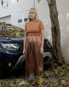 BASERANGE Drawstring Skirt France BAS-SKMAX-SS-WI24-ZONG Brown